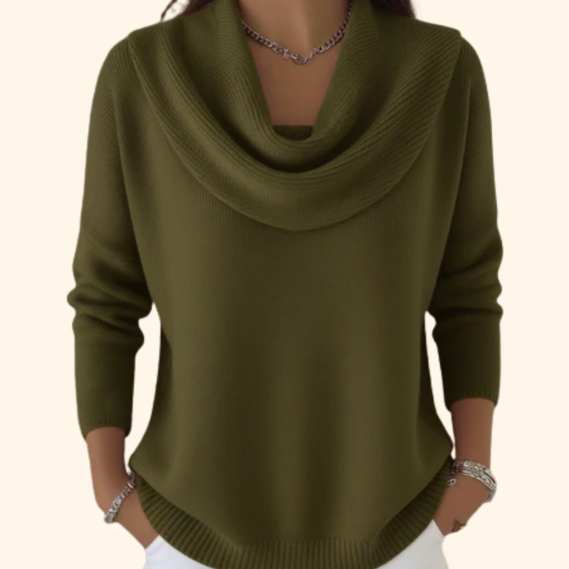 Lora | Chic Cowl Neck Sweater