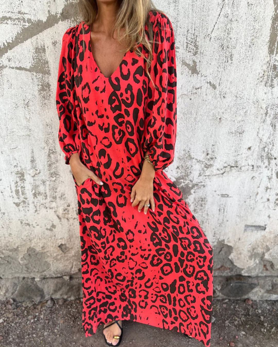 Sienna | Leopard V-Neck Dress