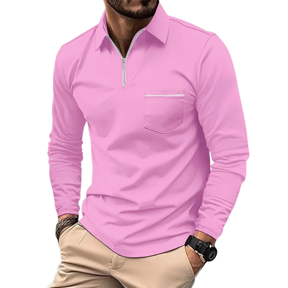 Maximus | Sleek Zip-Up Collared Shirt