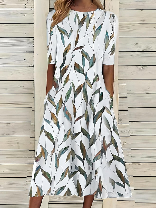 Mathilda | Elegant Floral Midi Dress