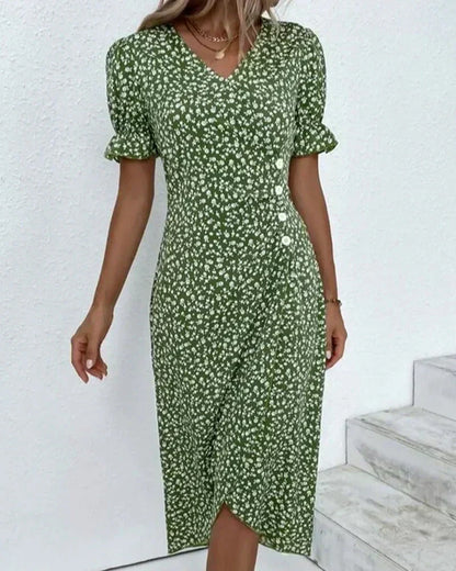 Mieva | Graceful Side-Button Dress