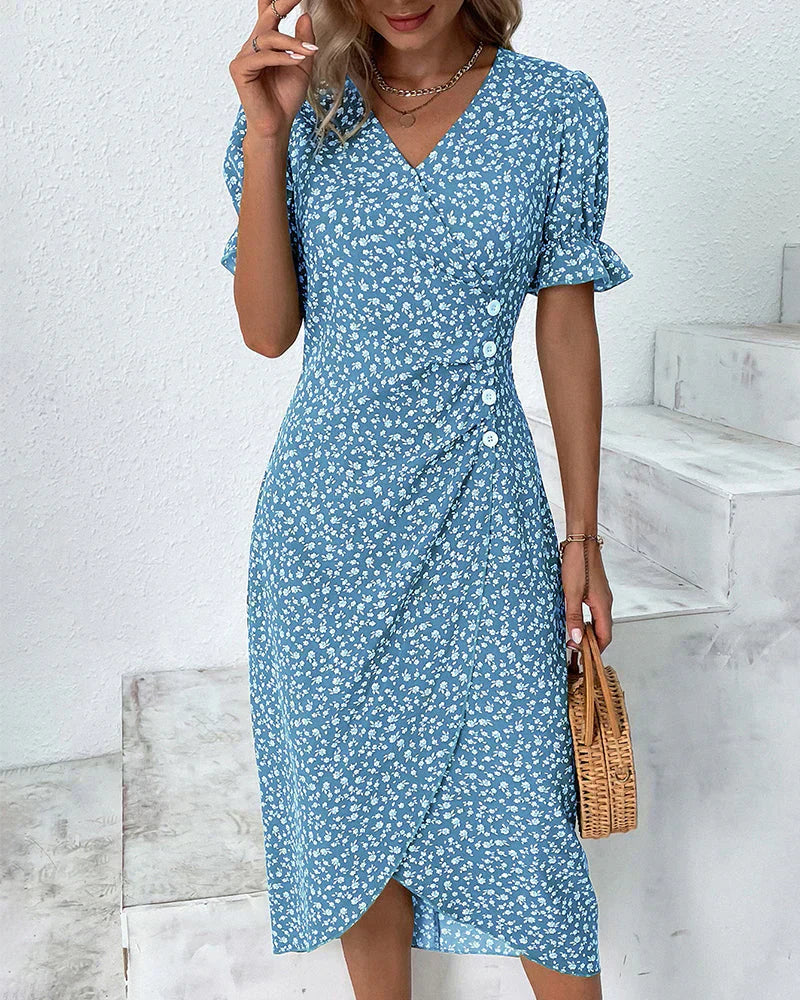 Mieva | Graceful Side-Button Dress