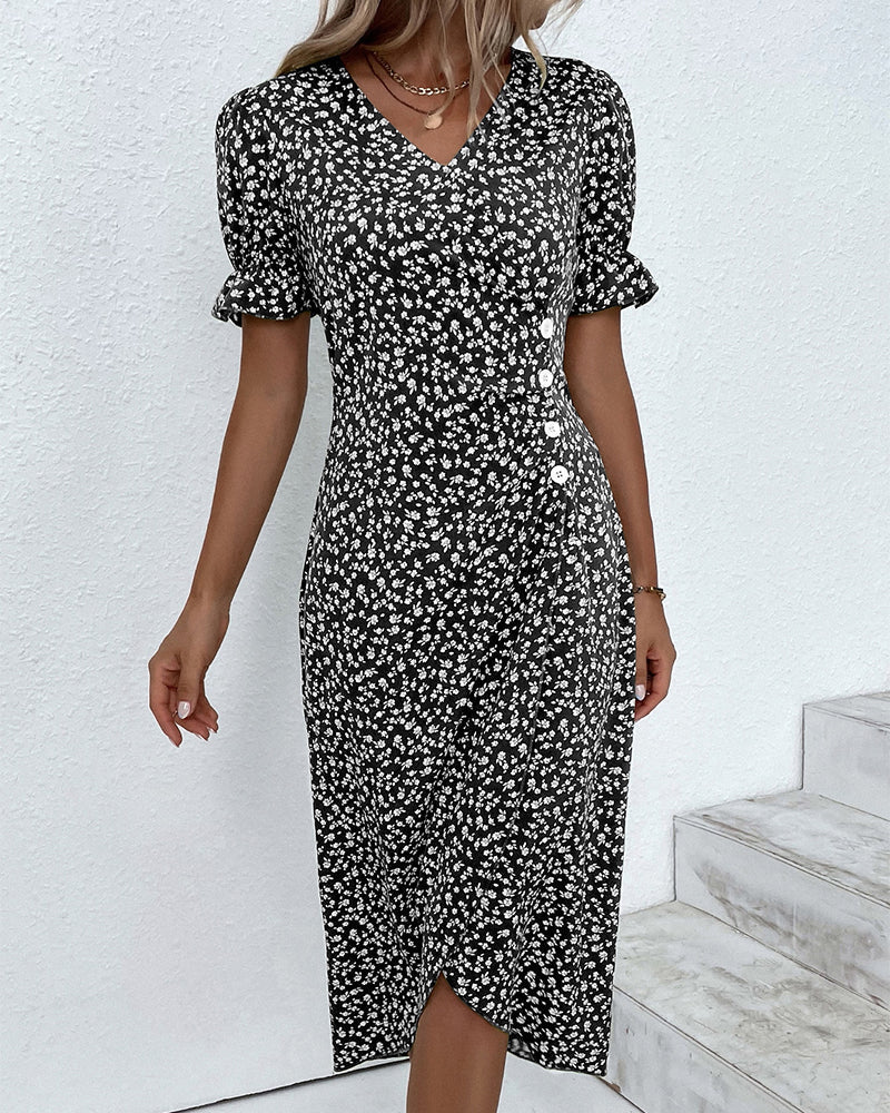 Mieva | Graceful Side-Button Dress
