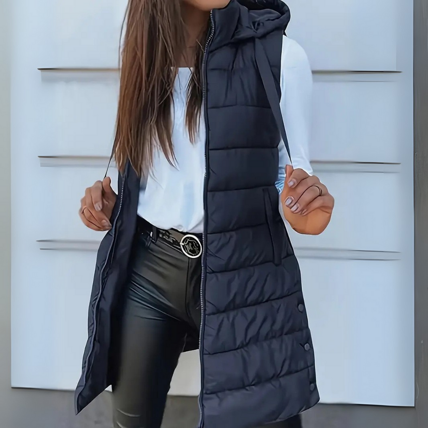 Evania | Premium Long Puffer Vest