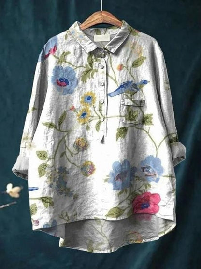Alodia | Floral French Vintage Blouse
