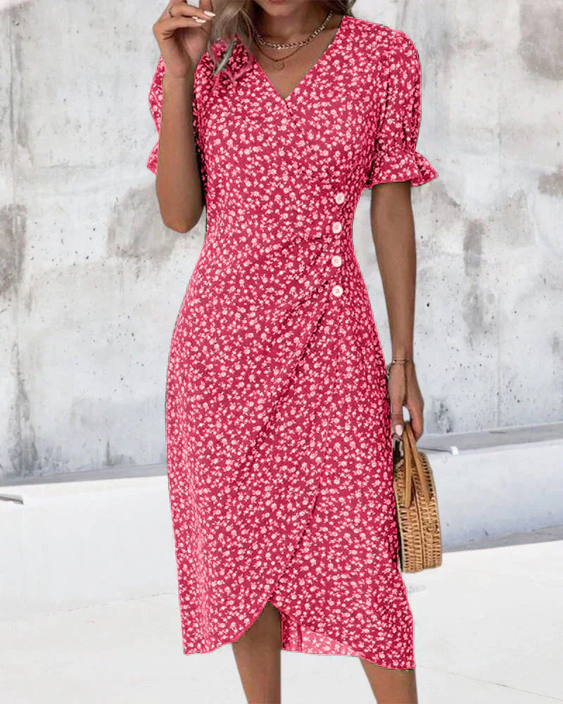 Mieva | Graceful Side-Button Dress