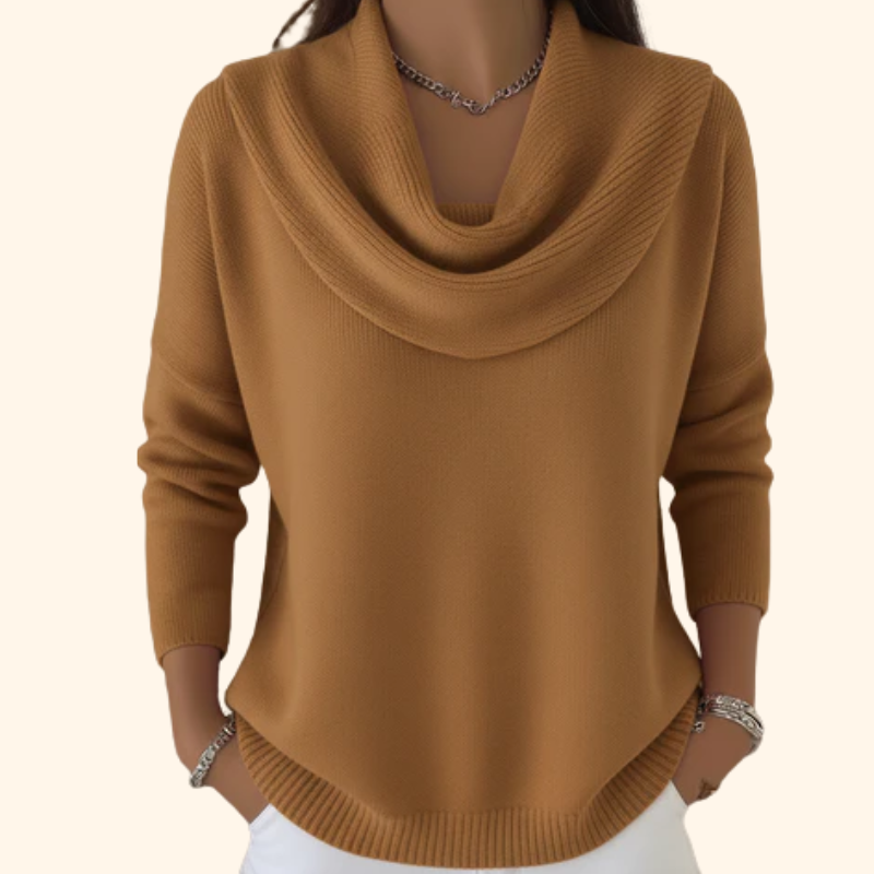 Lora | Chic Cowl Neck Sweater