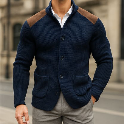 Zaymar | Chic Shoulder Patch Cardigan