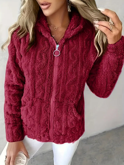 Genia | Hooded Full-Zip Sweater