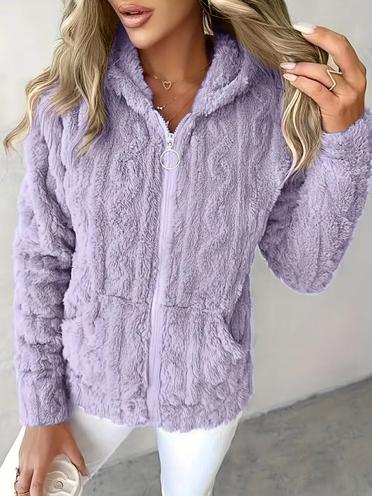 Genia | Hooded Full-Zip Sweater