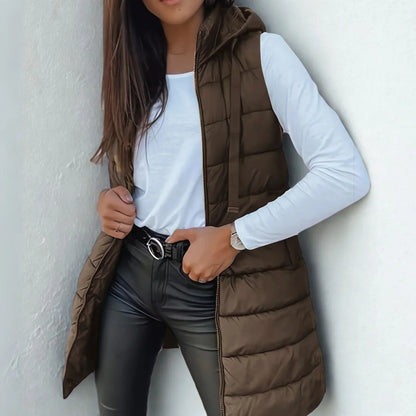 Evania | Premium Long Puffer Vest