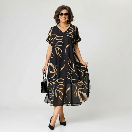 Elena | Timeless Elegant Swirl Dress