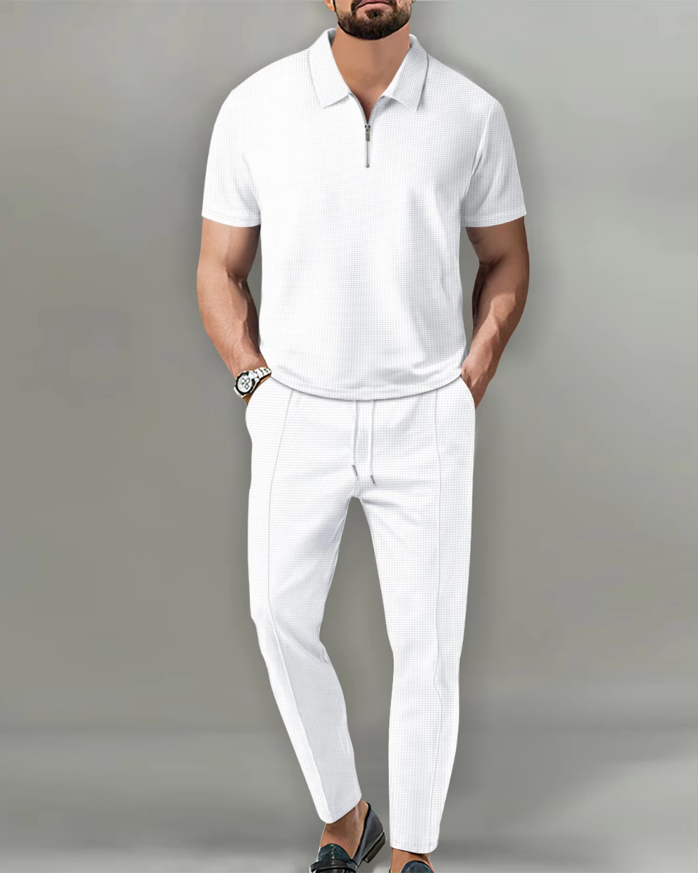 Zandro | Smart-Casual Zip Polo Set