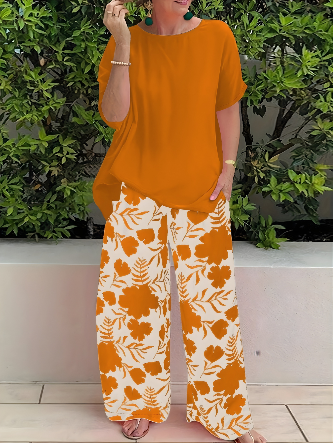 Digna | Tropical Wide-Leg Set