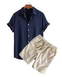 Navy Blue and Beige