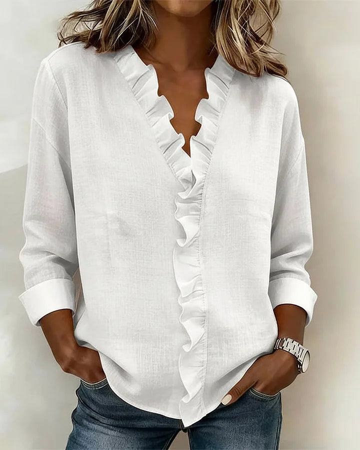 Beatrice | Refined V-Neck Blouse