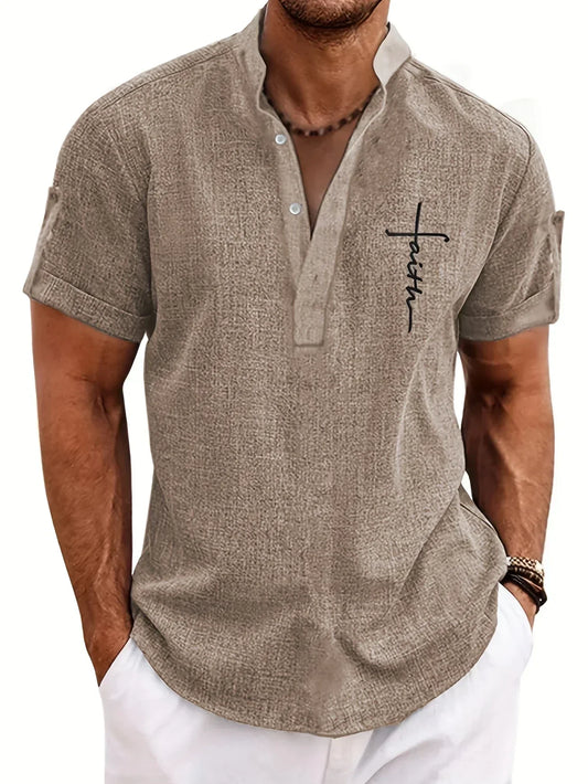 Elvis | Relaxed Stand-Collar Shirt