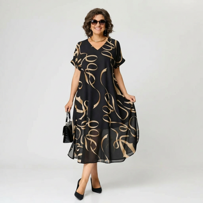 Elena | Timeless Elegant Swirl Dress