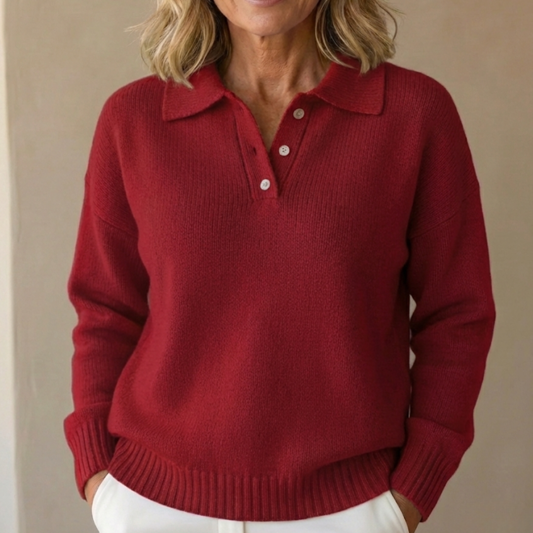 Olimpia | Buttoned Collar Sweater