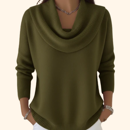 Lora | Chic Cowl Neck Sweater