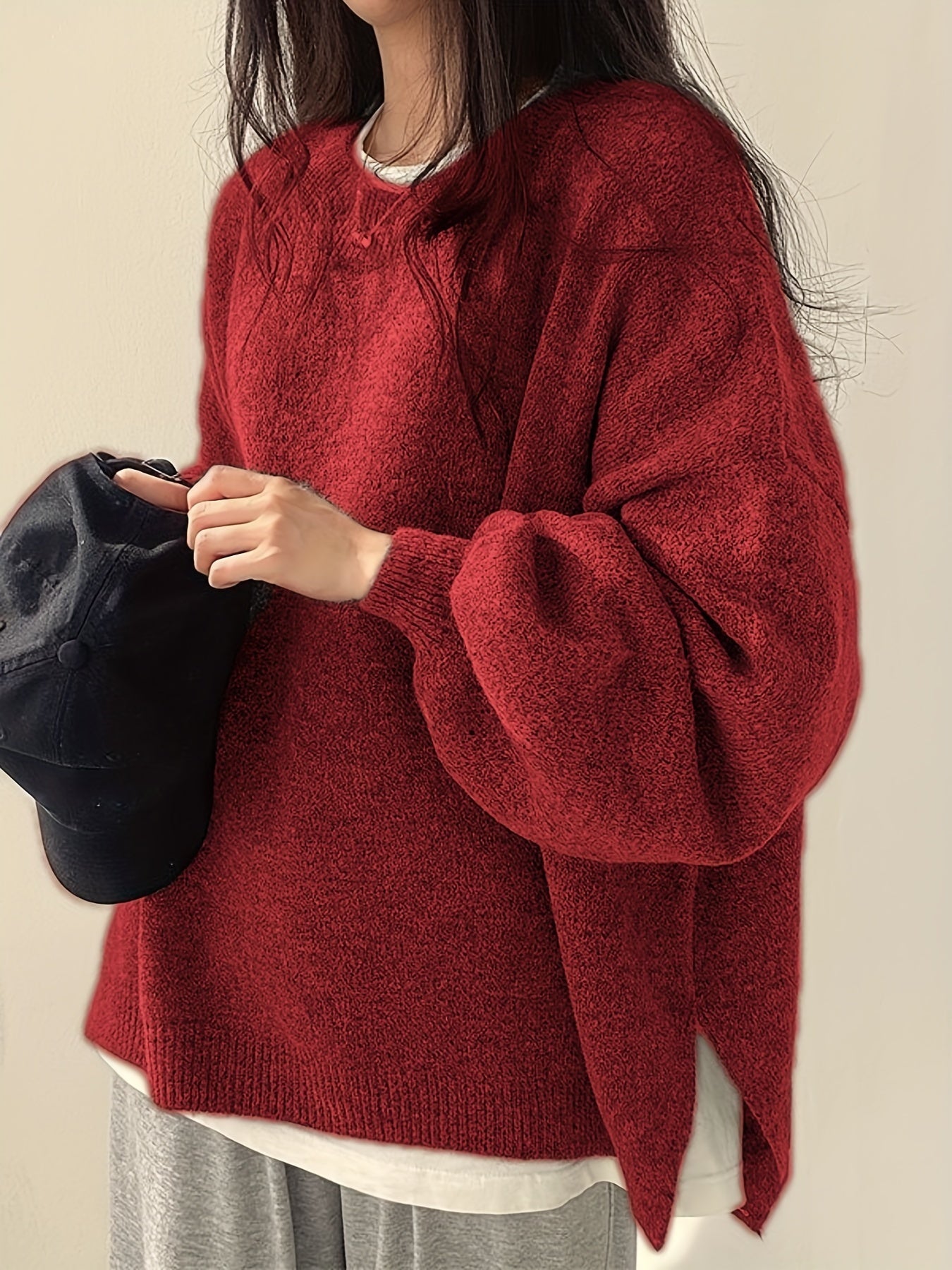 Aemie | Oversized Crewneck Sweater