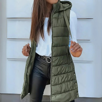 Evania | Premium Long Puffer Vest