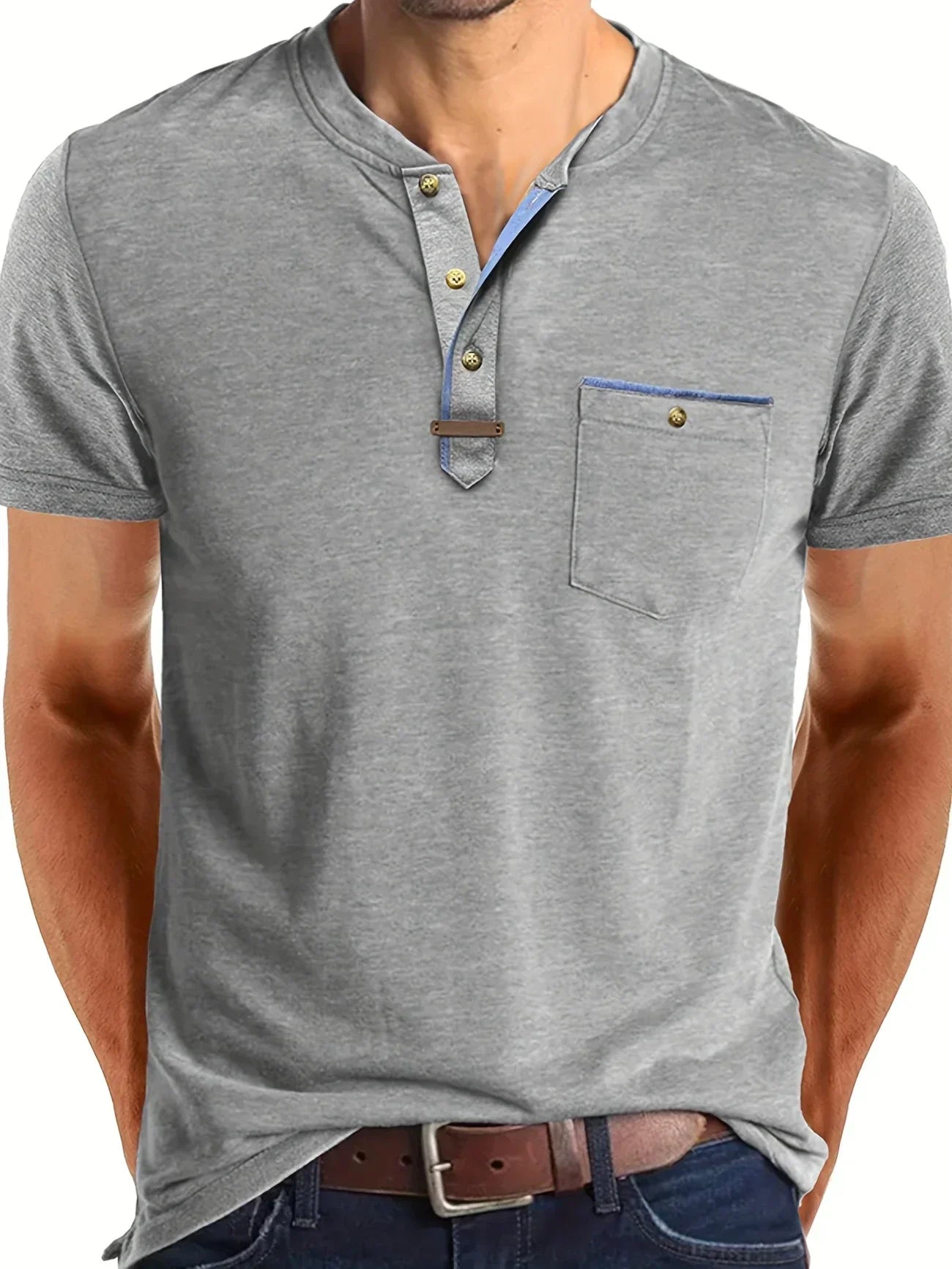 Slade | Classic Round Neck Pocket Shirt