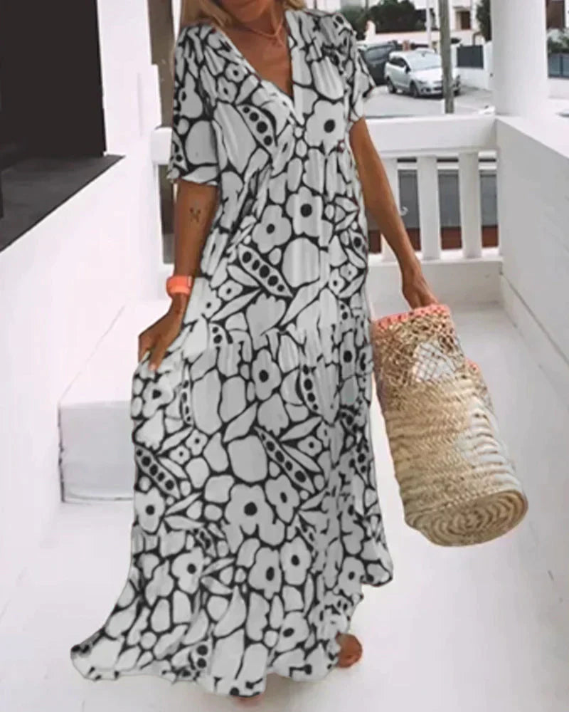 Delia | Modern Floral Dress