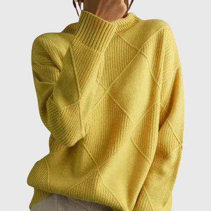 Verona | Geometric Turtleneck Sweater