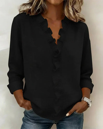 Beatrice | Refined V-Neck Blouse
