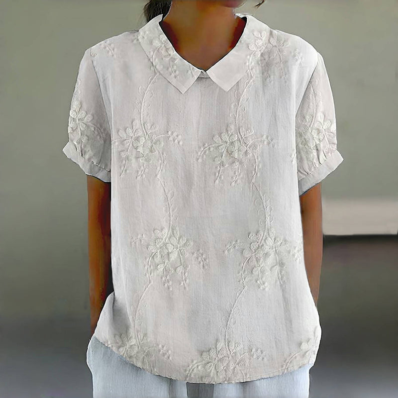 Vettie | Classic Floral Charm Blouse