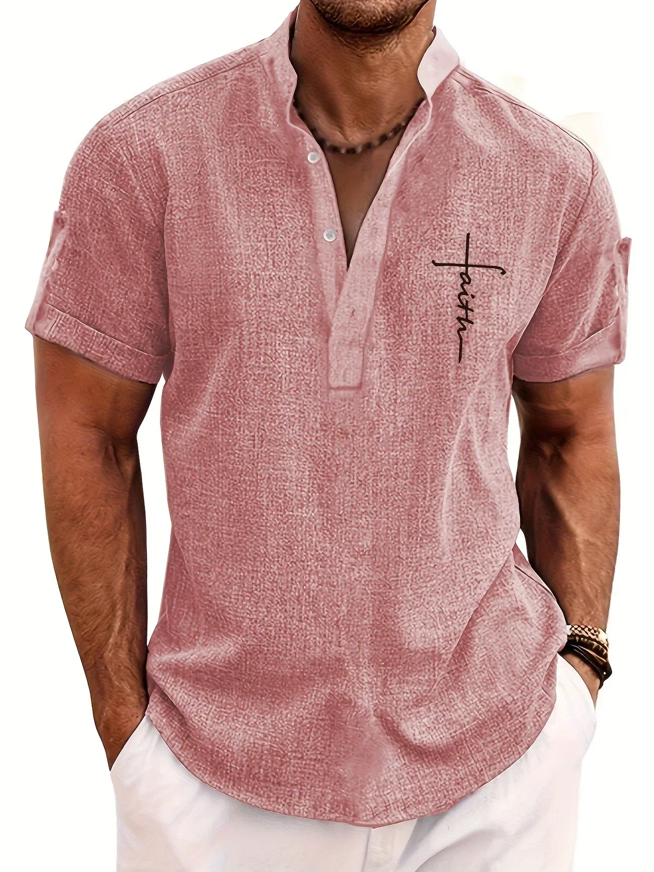 Elvis | Relaxed Stand-Collar Shirt