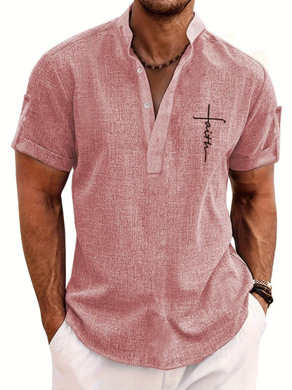 Elvis | Relaxed Stand-Collar Shirt