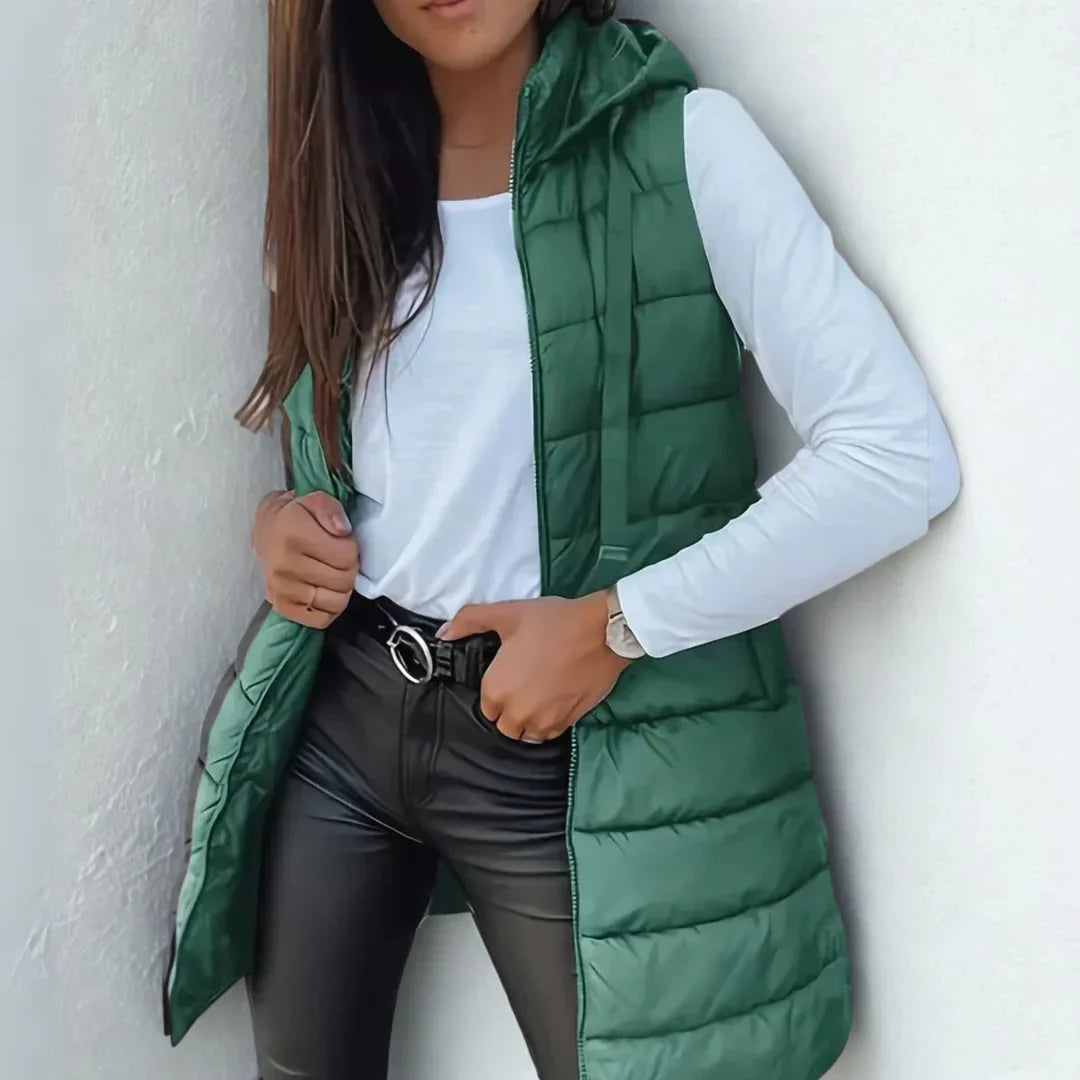 Evania | Premium Long Puffer Vest