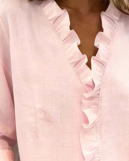 Beatrice | Refined V-Neck Blouse