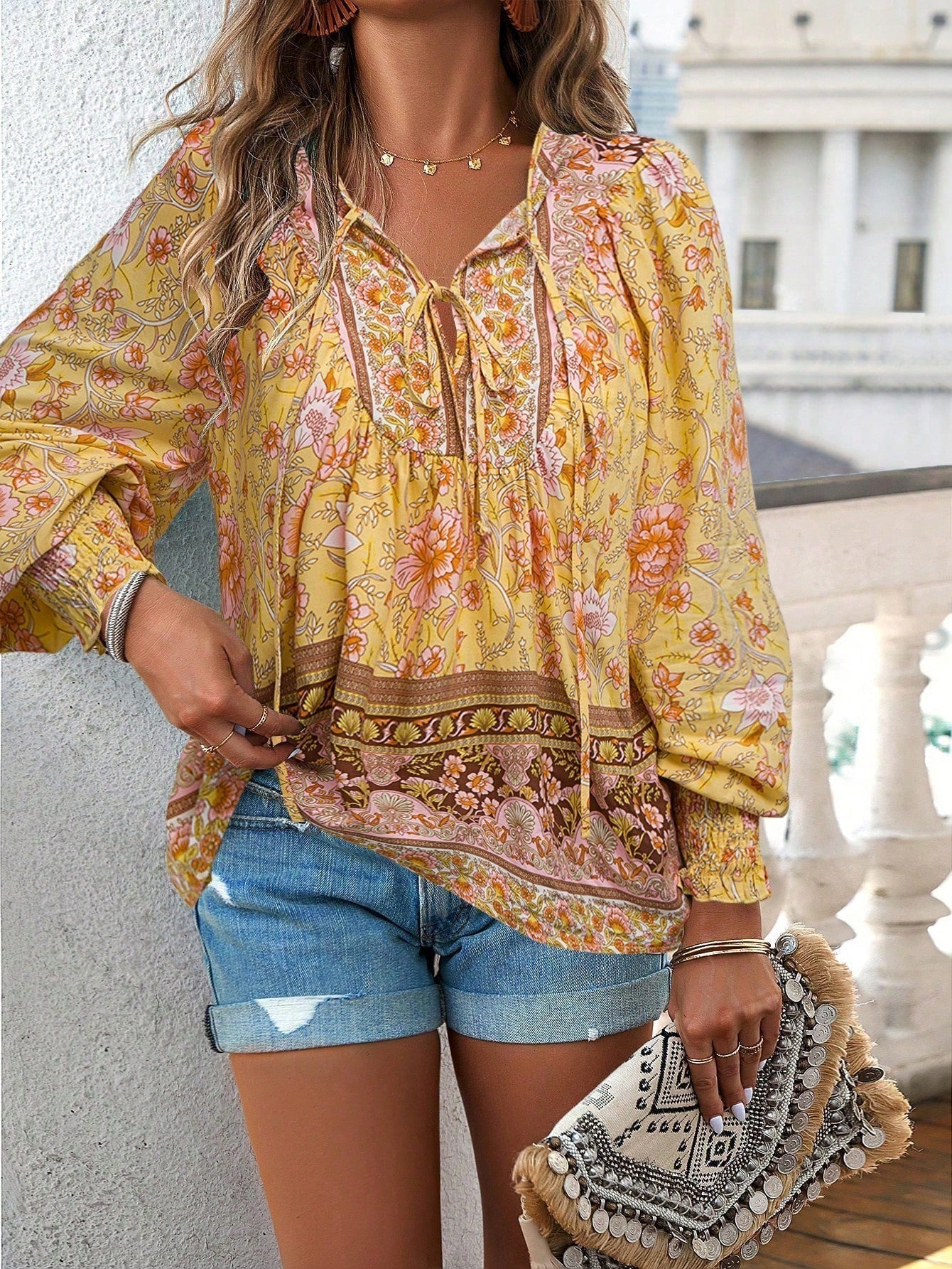 Saskia | Artisan Print Top