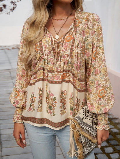 Saskia | Artisan Print Top