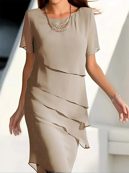 Anastasia | Luxe Layered Midi Dress
