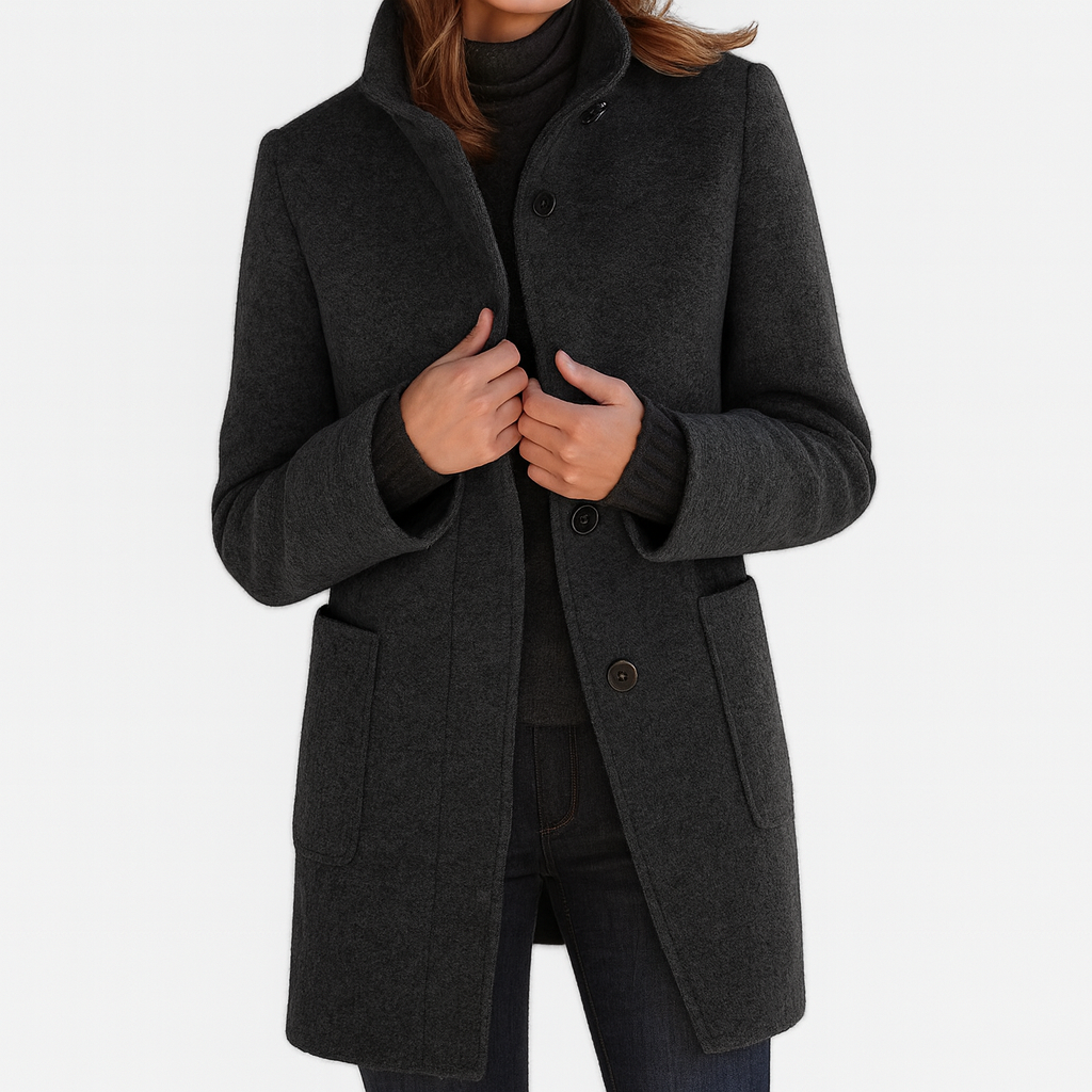 Aniela | Sleek High-Collar Coat