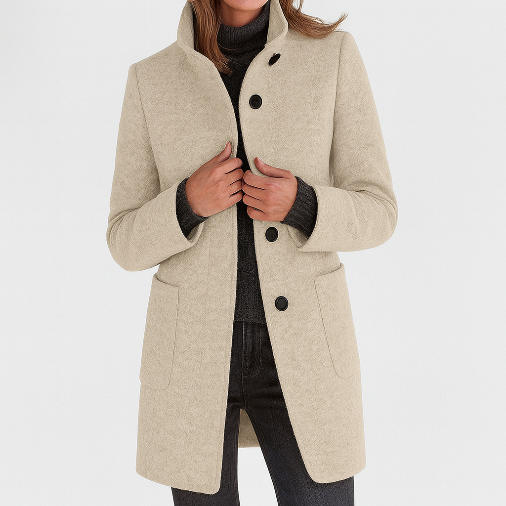 Aniela | Sleek High-Collar Coat