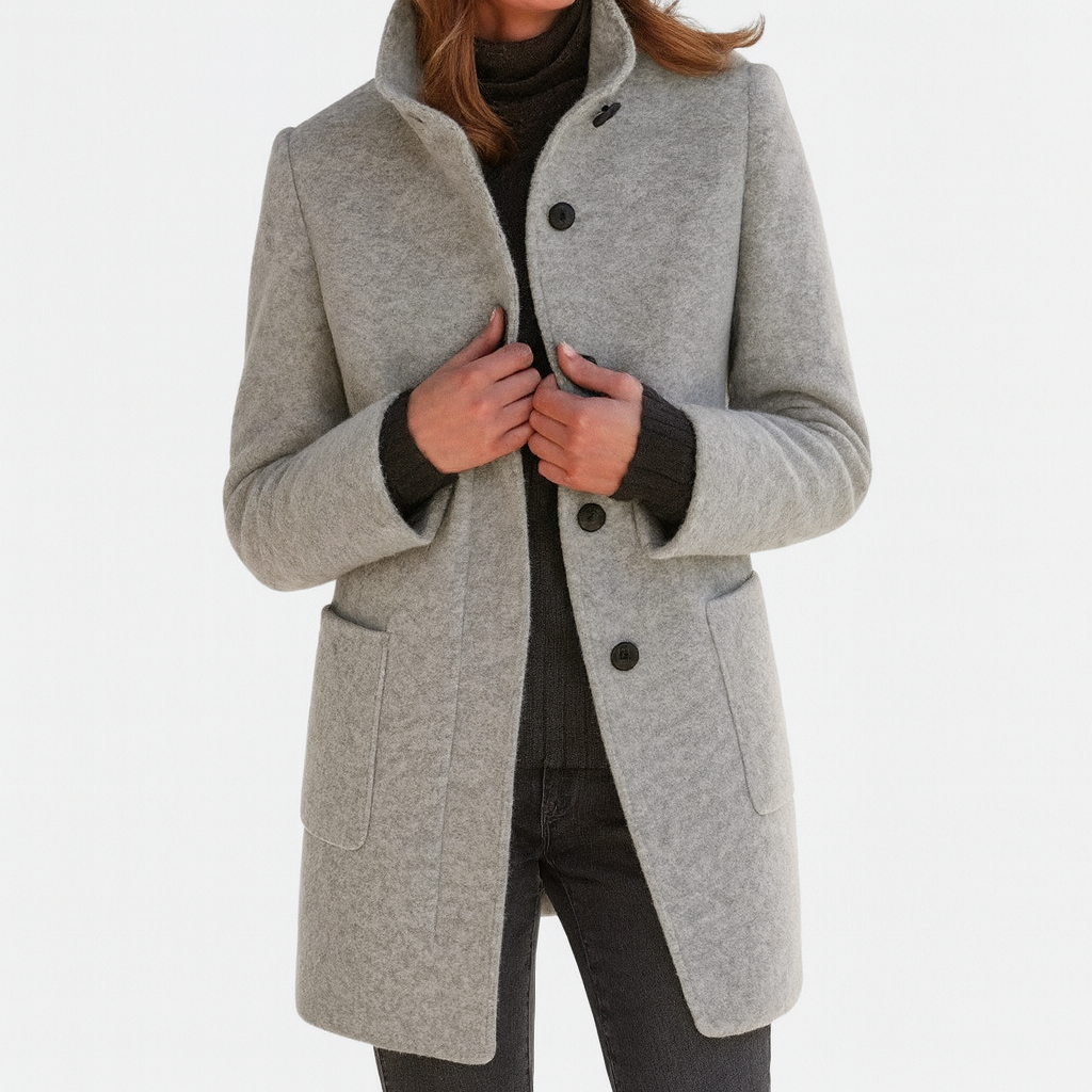 Aniela | Sleek High-Collar Coat