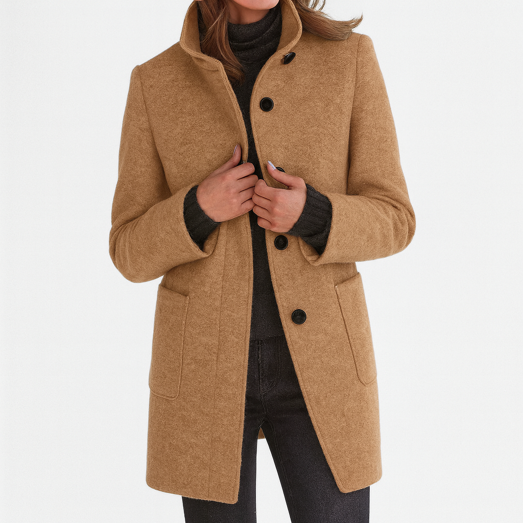 Aniela | Sleek High-Collar Coat