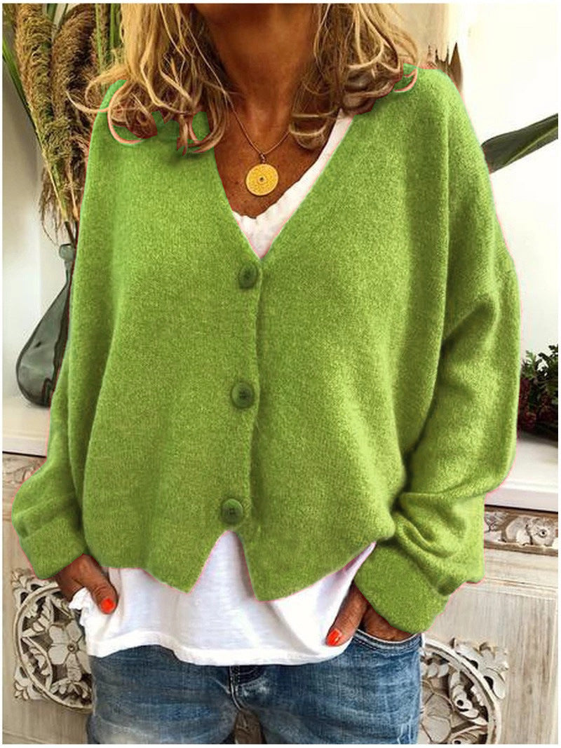 Elaine | Soft V-Neck Button-Up Cardigan