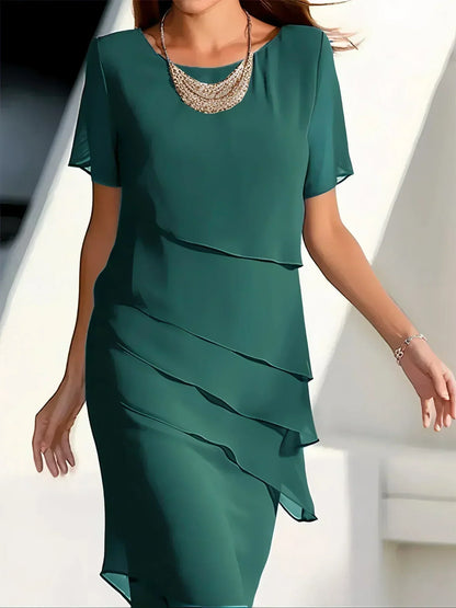 Anastasia | Luxe Layered Midi Dress