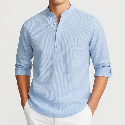 Geordi | Refined Stand Collar Shirt