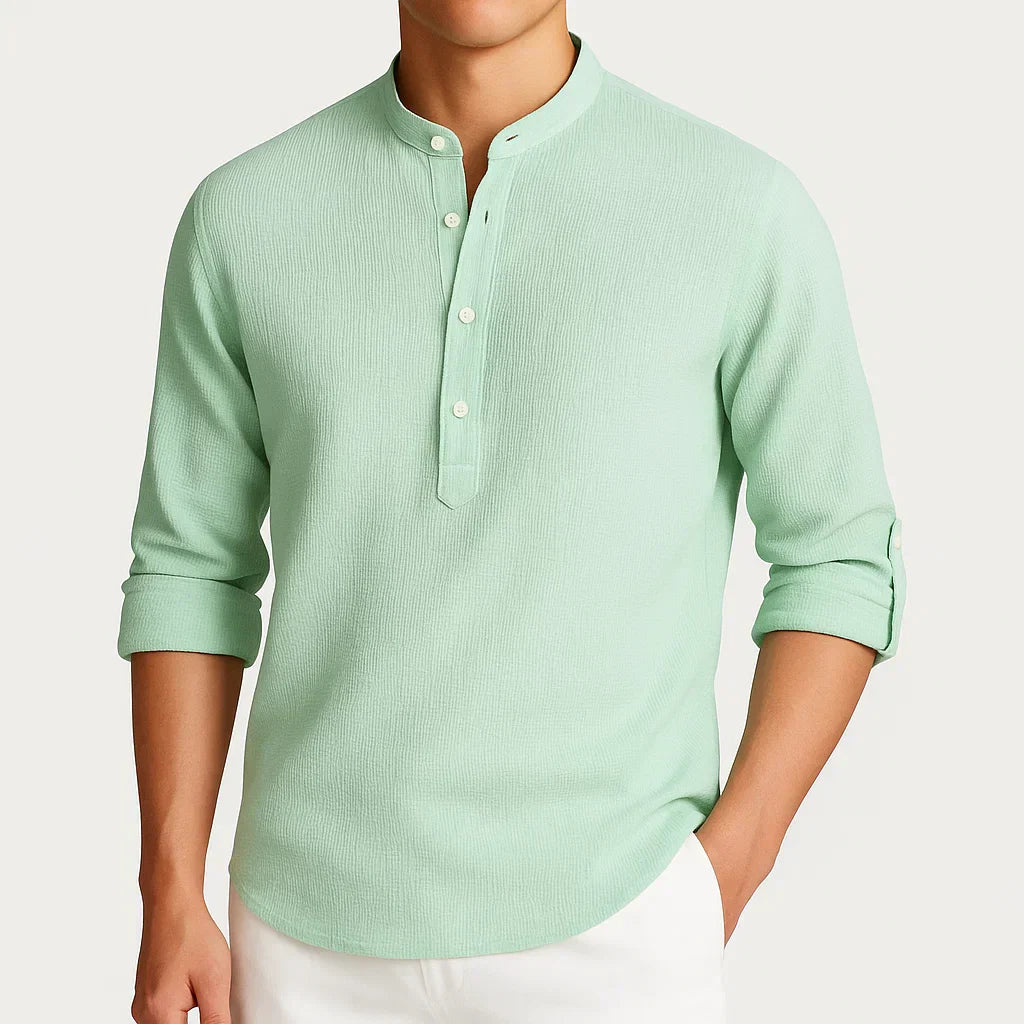 Geordi | Refined Stand Collar Shirt
