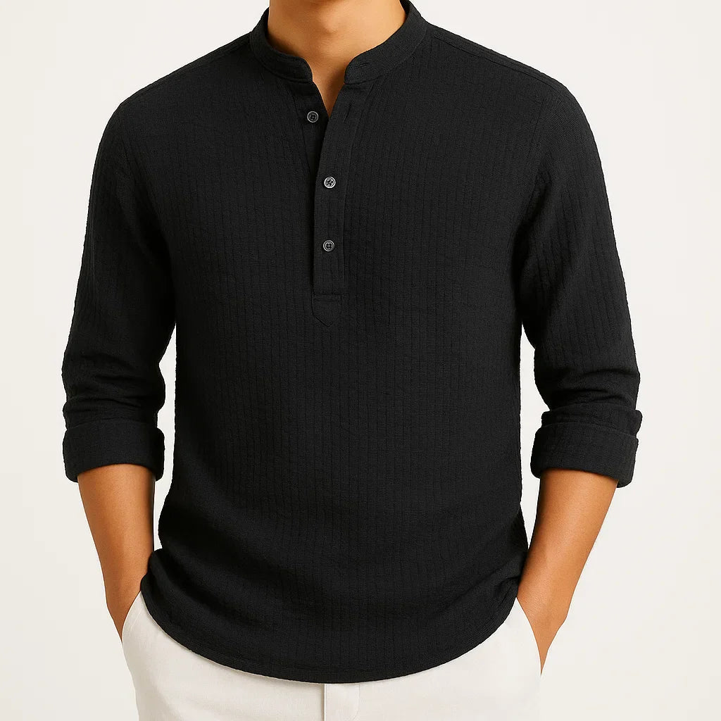 Geordi | Refined Stand Collar Shirt