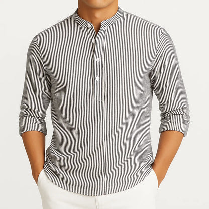 Geordi | Refined Stand Collar Shirt