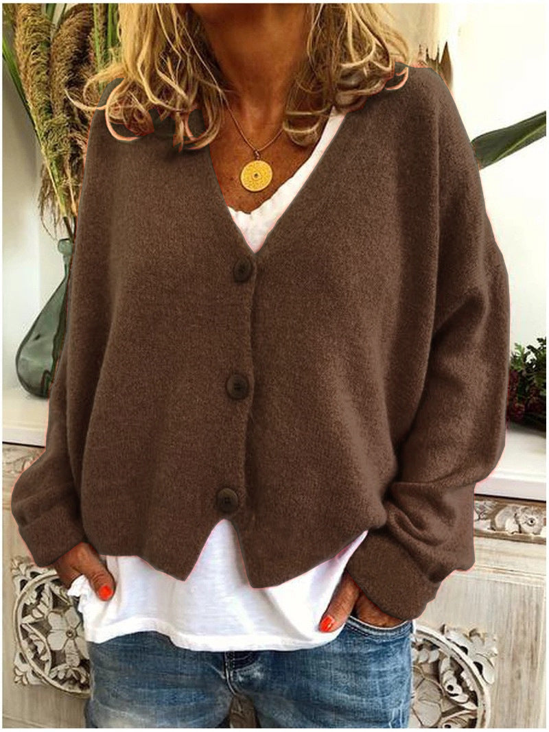 Elaine | Soft V-Neck Button-Up Cardigan