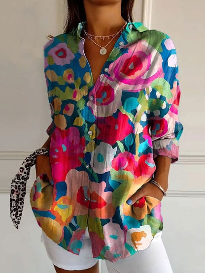 Elin | Vibrant Geometric Shirt